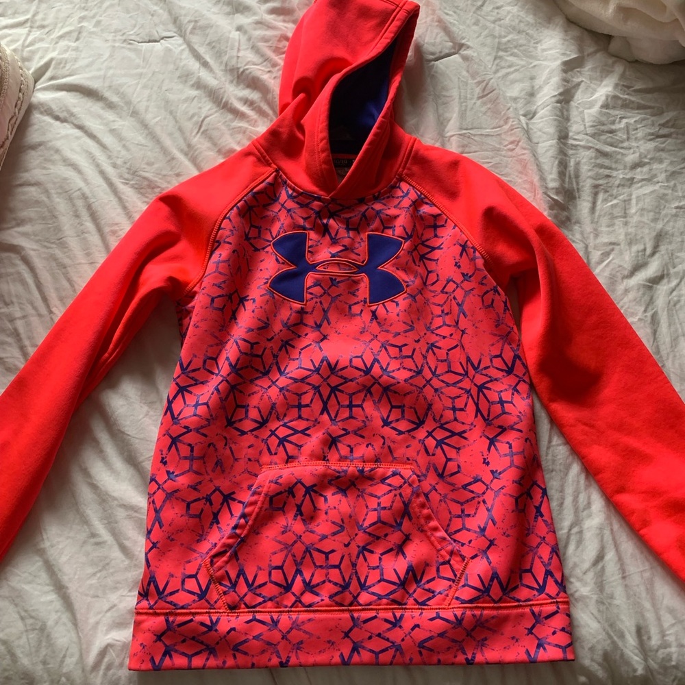 Neon pink Under Armor sweatshirt